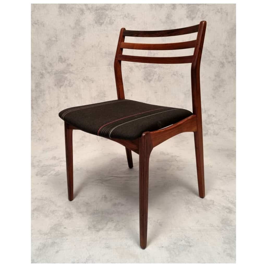 Suite de 4 Chaises de Vestervig Eriksen pour  Brdr. Tromborg – Palissandre – Ca 1960 6