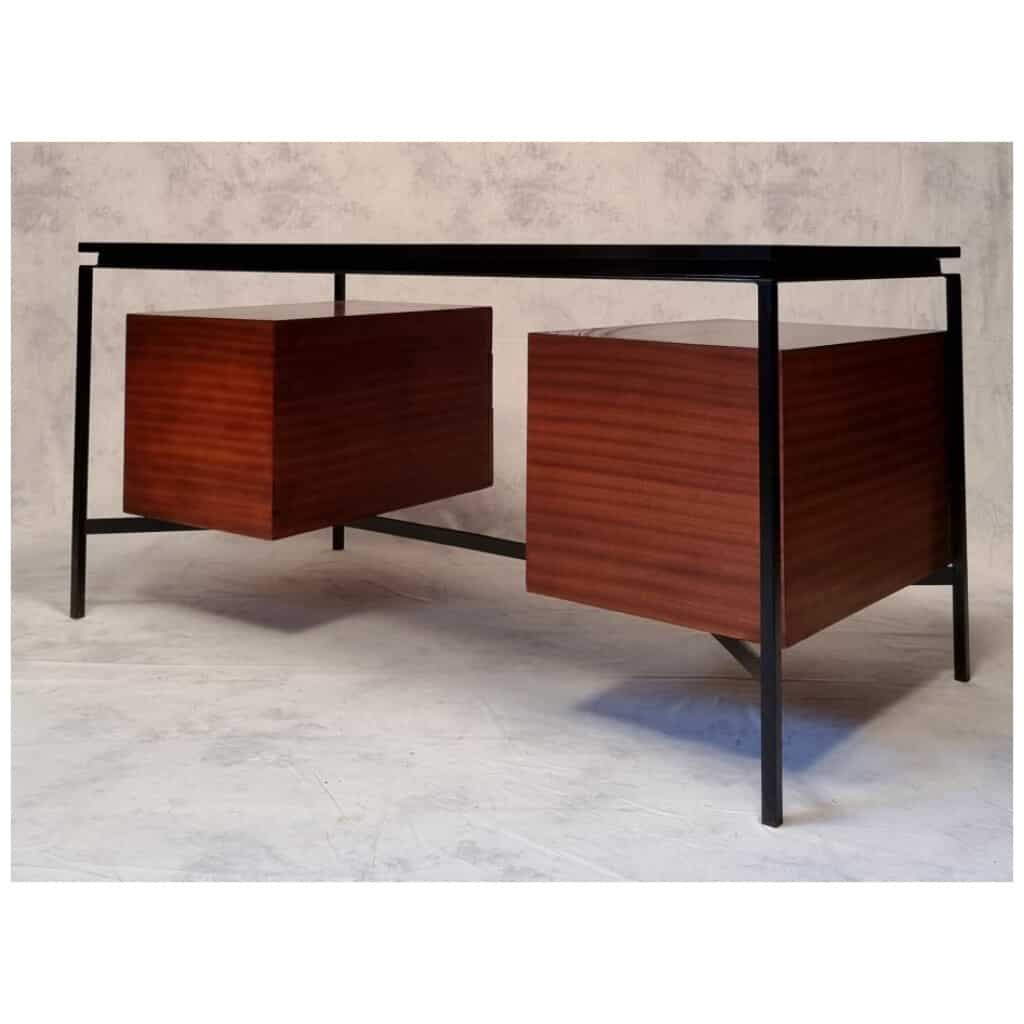 Bureau CM 172 – Pierre Paulin Edition Thonet – Acajou & Métal – Ca 1955-57 5
