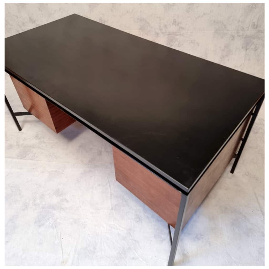 Bureau CM 172 – Pierre Paulin Edition Thonet – Acajou & Métal – Ca 1955-57 13