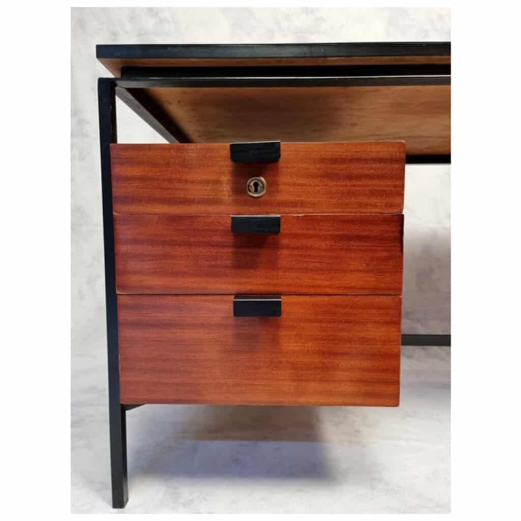 Bureau CM 172 – Pierre Paulin Edition Thonet – Acajou & Métal – Ca 1955-57 10