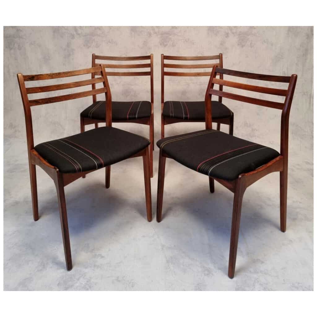 Suite of 4 Chairs by Vestervig Eriksen for Brdr. Tromborg - Rosewood - Ca 1960 3