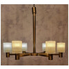 Lustre De Carl Fagerlund – Orrefors – 6 Bras De Lumière – Cristal & Laiton – Ca 1950 18