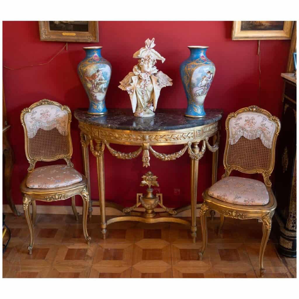 Louis console XVI golden wood XVIIIth century 3