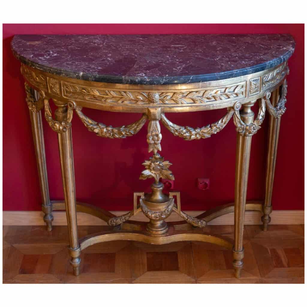 Louis console XVI golden wood XVIIIth century 10