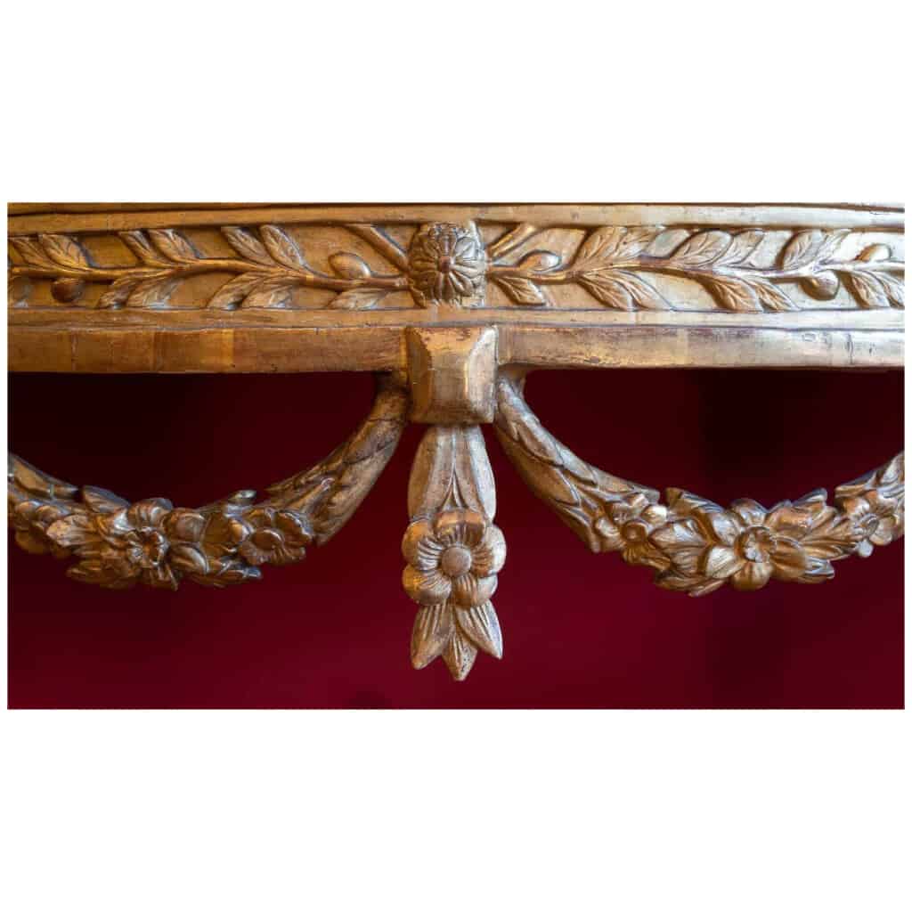 Console Louis XVI en bois doré XVIIIe siècle 7