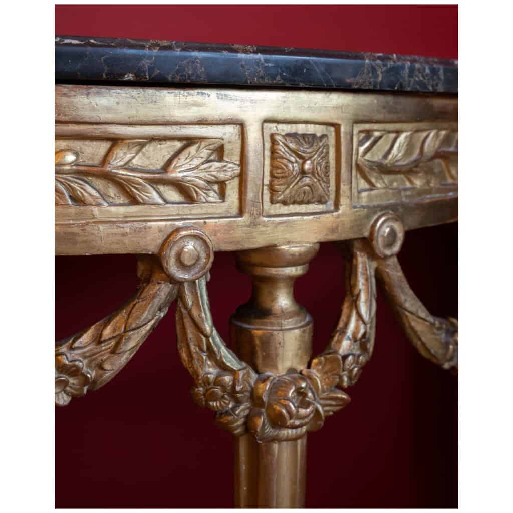 Console Louis XVI en bois doré XVIIIe siècle 5