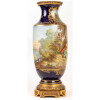 Paire de Vases Bleu de Sèvres » décor à la Wateau «  24