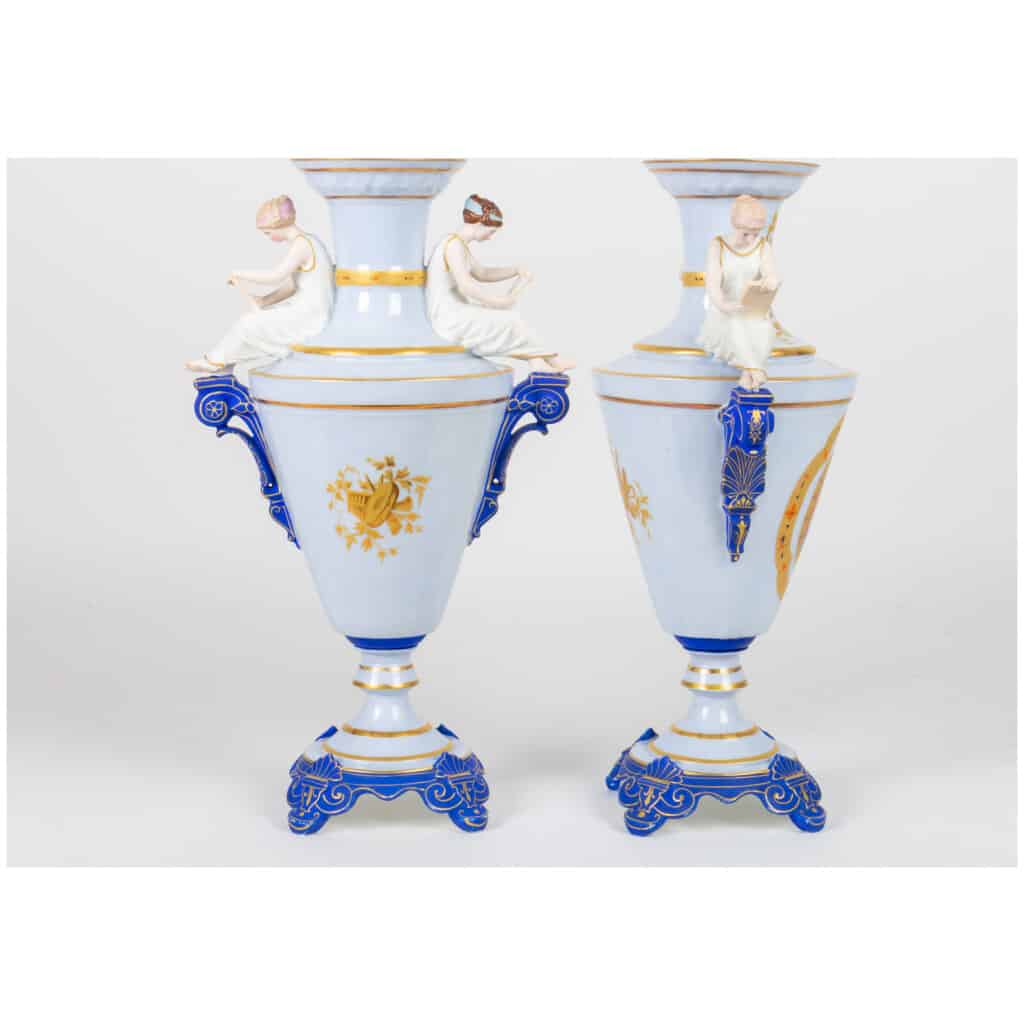 Pair of Vases »The Reading» GIBUS Paris 1870 8