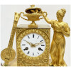 Pendule empire bronze doré au mercure, sujet « Moïse sauvé des eaux », mouvement avec suspension à fil de soie, haut. 34 cm (Ca 1810) 6