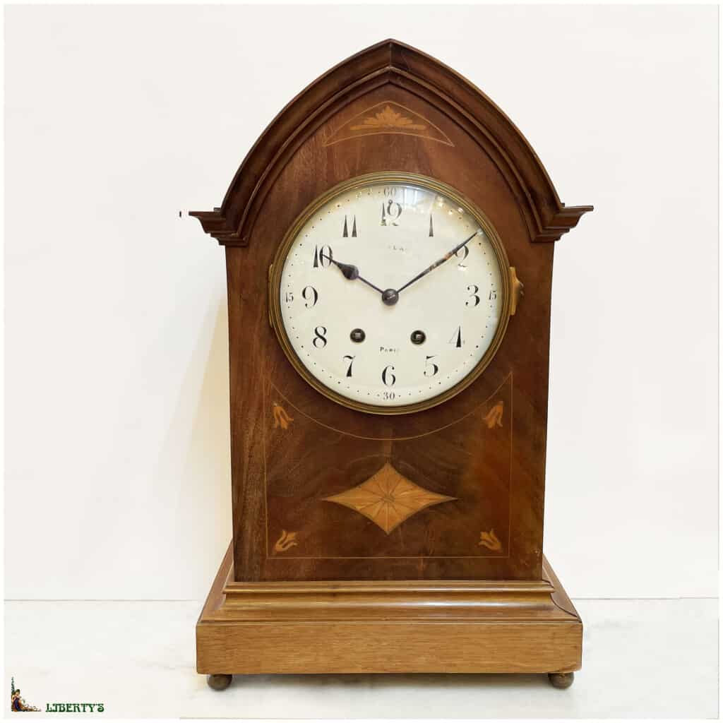 Wood terminal clock, high. 50 cm, Deb. XXth 3