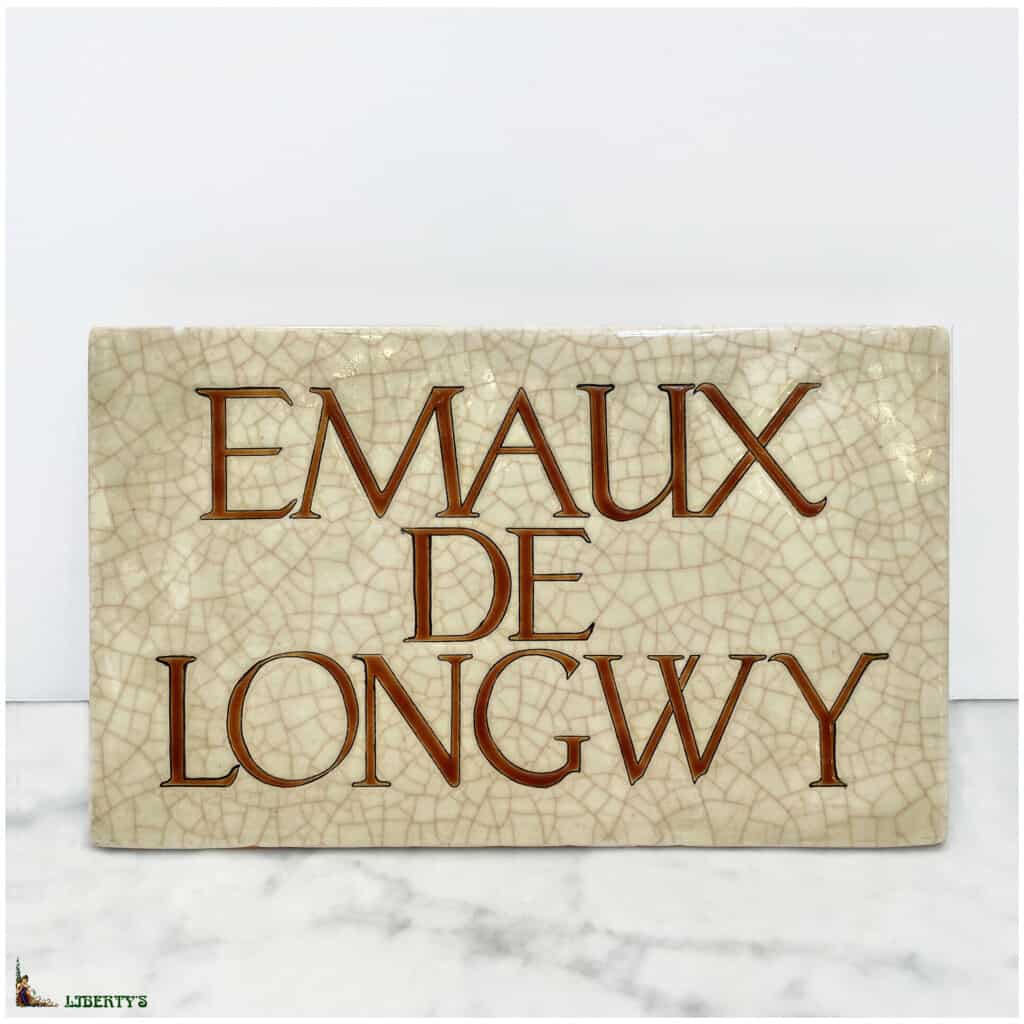 Emaux de Longwy boutique plaque, width. 20.5 cm, (1970-1980) 3