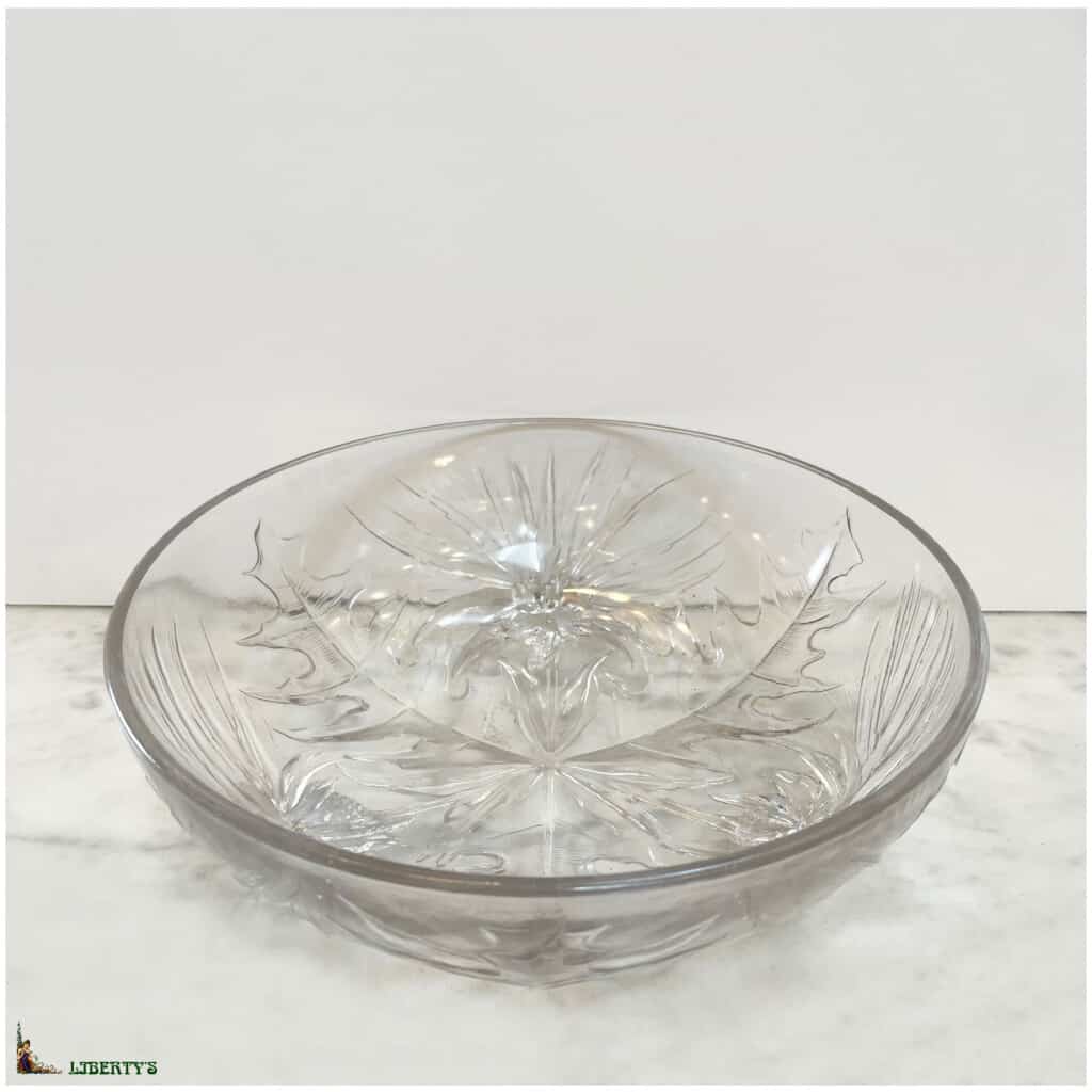 Glass bowl with thistles, diam. 22 cm, Deb XXth 3