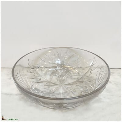 Glass bowl with thistles, diam. 22 cm, Deb XXth