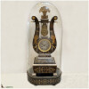 Grande pendule lyre en bois sous globe verre, haut. 62 cm, (1827) 6