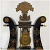 Grande pendule lyre en bois sous globe verre, haut. 62 cm, (1827) 7