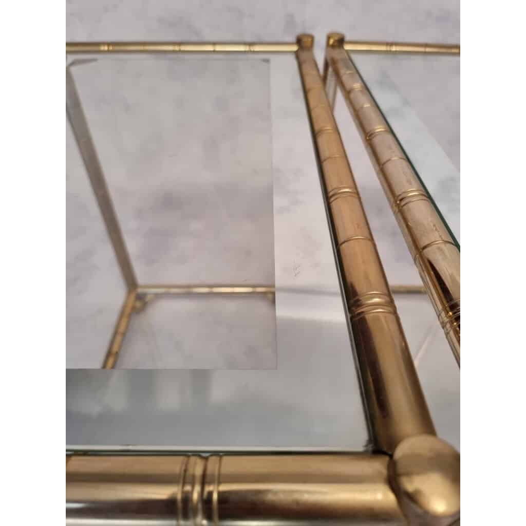 Pair Of Bamboo Sofa Ends - Golden Brass - Ca 1980 12