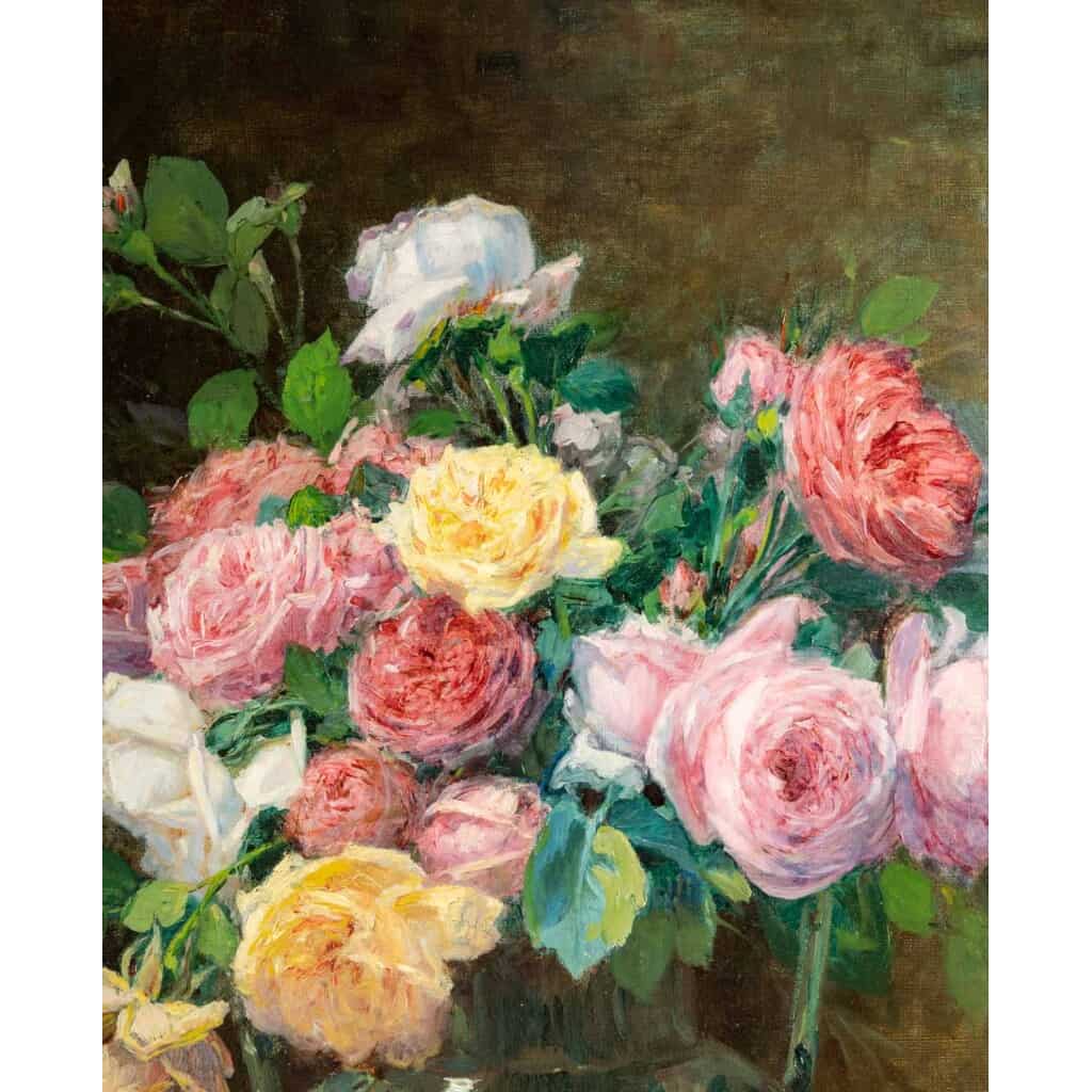 Justin Jules Claverie (1859 - 1932): Bouquet of roses. 6