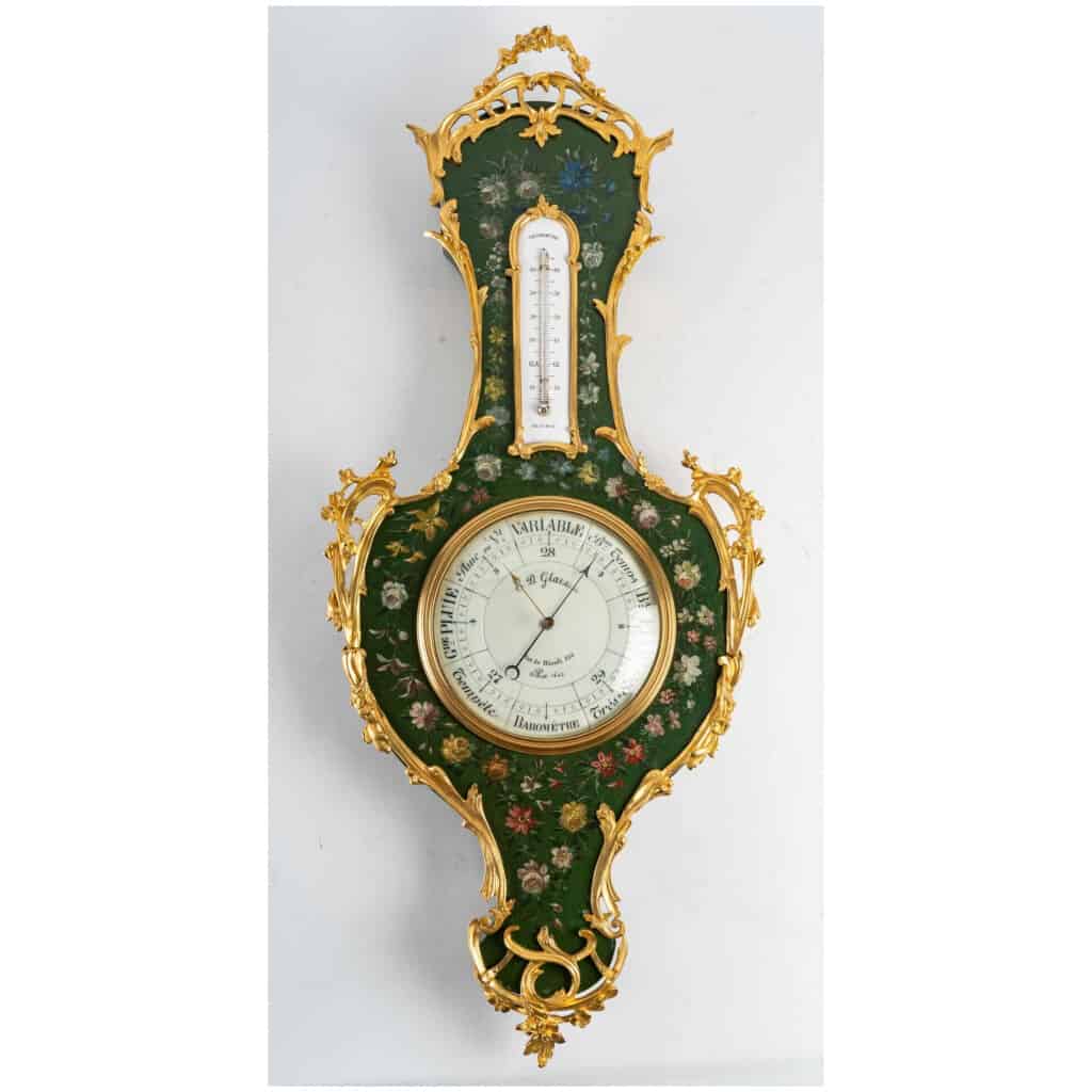 Barometer - thermometer from the Napoleon III period (1851 - 1870). 3