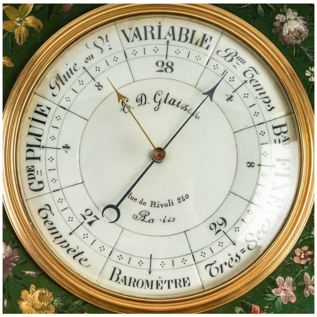 Barometer - thermometer from the Napoleon III period (1851 - 1870). 4