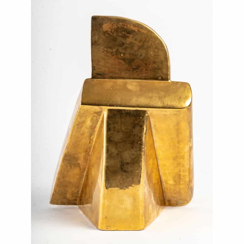 Golden ceramic head after Joseph CSAKY (1888- 1971) 7