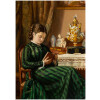 Pierre Emile Bernede (1830/1900 )  » Jeune fille à la lecture  » 1880 11