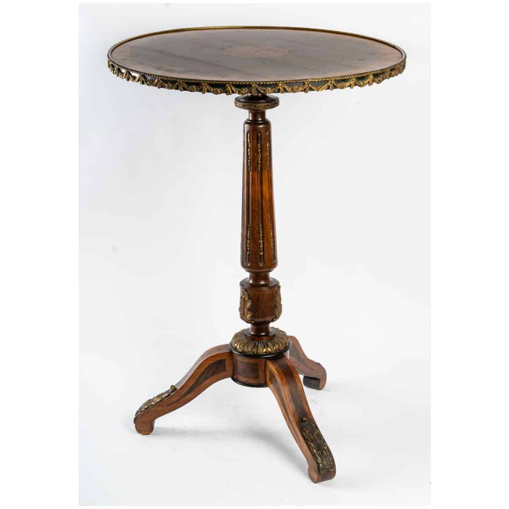 Tripod pedestal table with tilting top (Napoleon III) 7