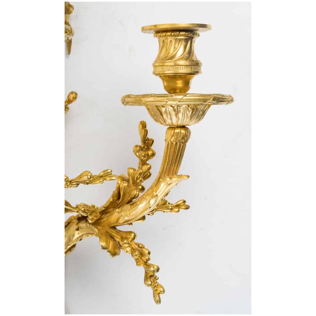 Pair of Louis style sconces XVI dated 1881. 6