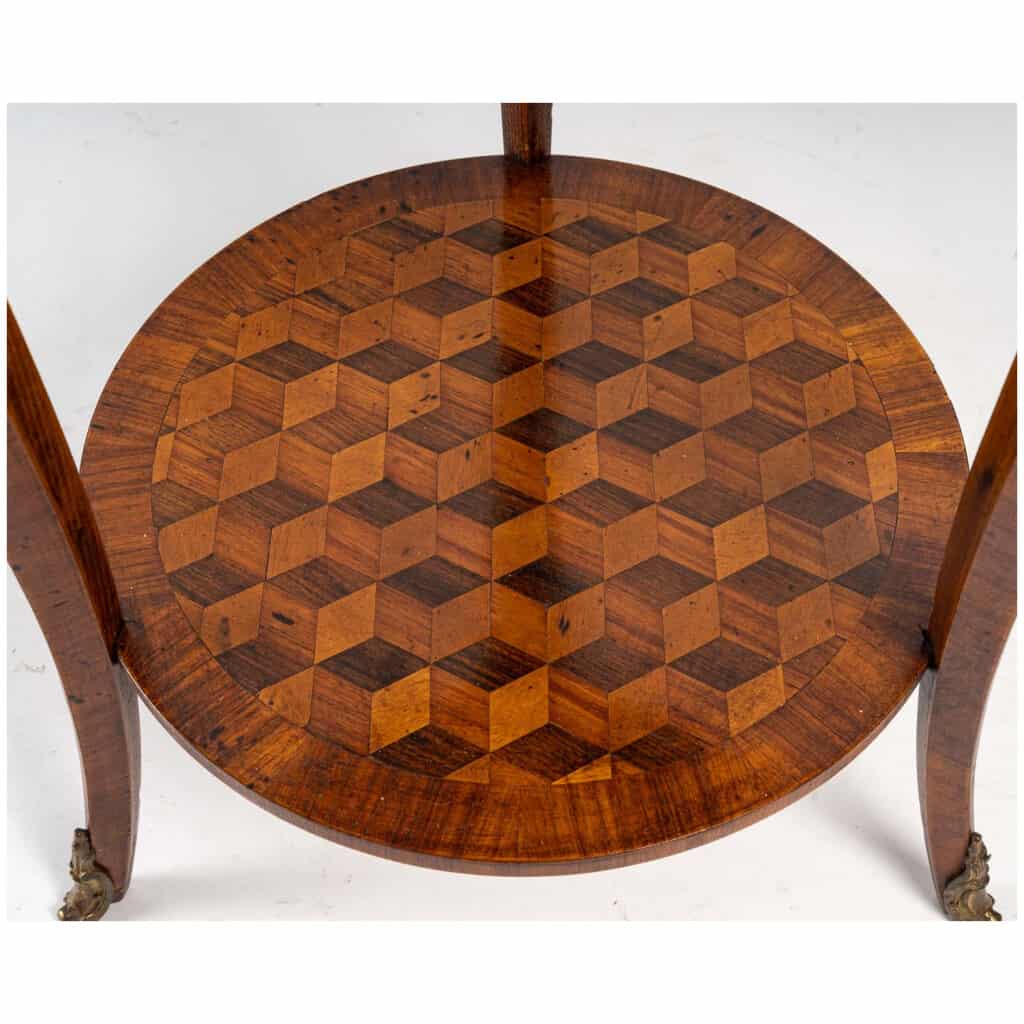 Small ST .Transition table in marquetry of cubes (XIXth ) 9