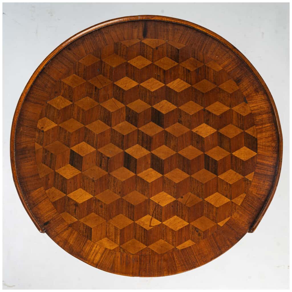 Small ST .Transition table in marquetry of cubes (XIXth ) 7