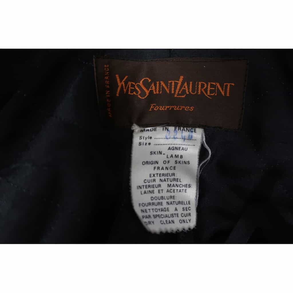 manteau Yves Saint Laurent cuir et fourrure VENDU SOLD 6