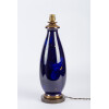 Lampe Sèvres 1920 ( bleu marbré + fleurettes or ) 9