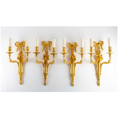 Suite of four Louis style sconces XVI. 3