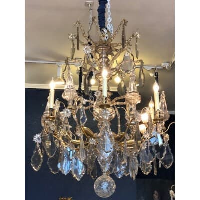 Large Louis XV style chandelier.