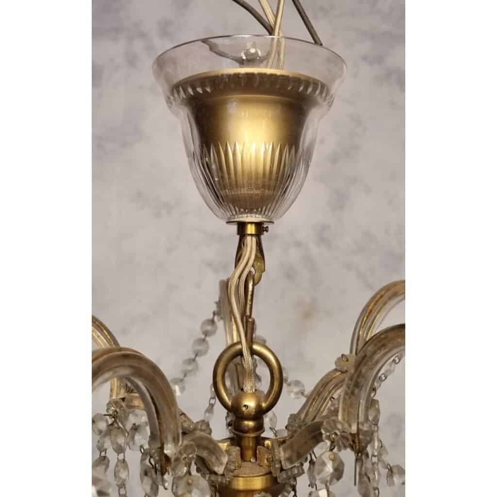 Lustre Corbeille Swarovski – 15 Bras de lumière – Bronze & Cristal – 20ème 14