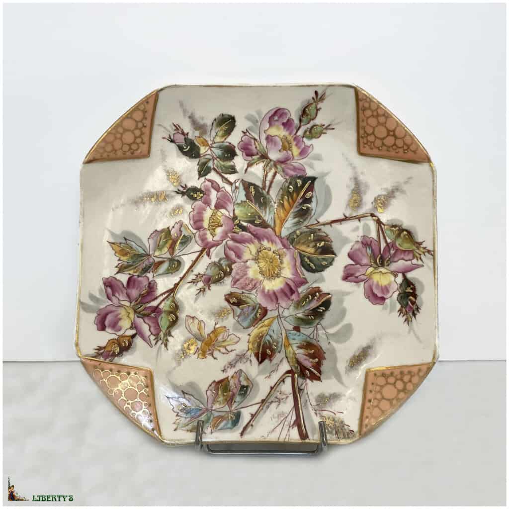 Assiette carrée porcelaine de Roschütz, 23 cm x 23 cm, (Deb. XXe) 3