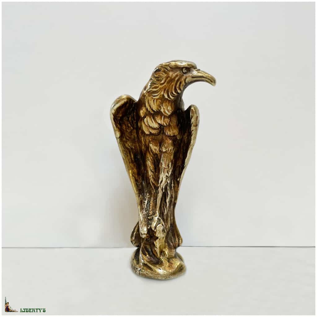 Cachet en bronze doré avec aigle, signé Marionnet, haut. 9 cm, (Deb. XXe) 3