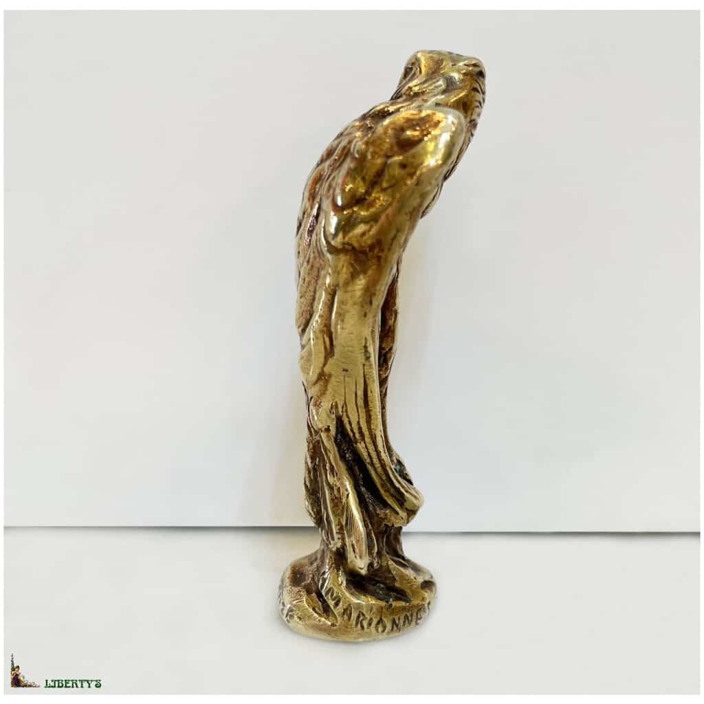 Cachet en bronze doré avec aigle, signé Marionnet, haut. 9 cm, (Deb. XXe) 4