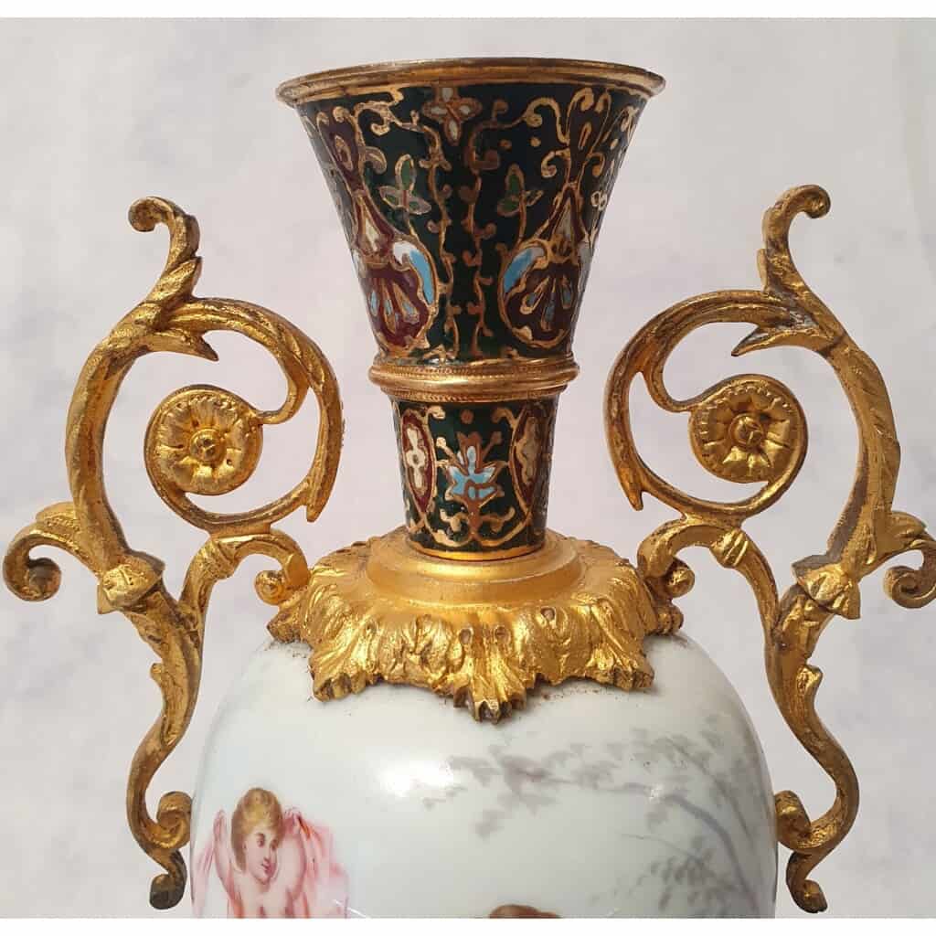 Pair Of Vases Signed Sylvi - Sèvres Porcelain & Gilt Bronze - 19th 11