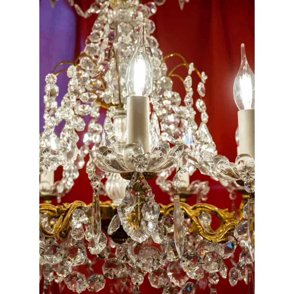 Chandelier with 12 arms of light Baccarat period 1900 4