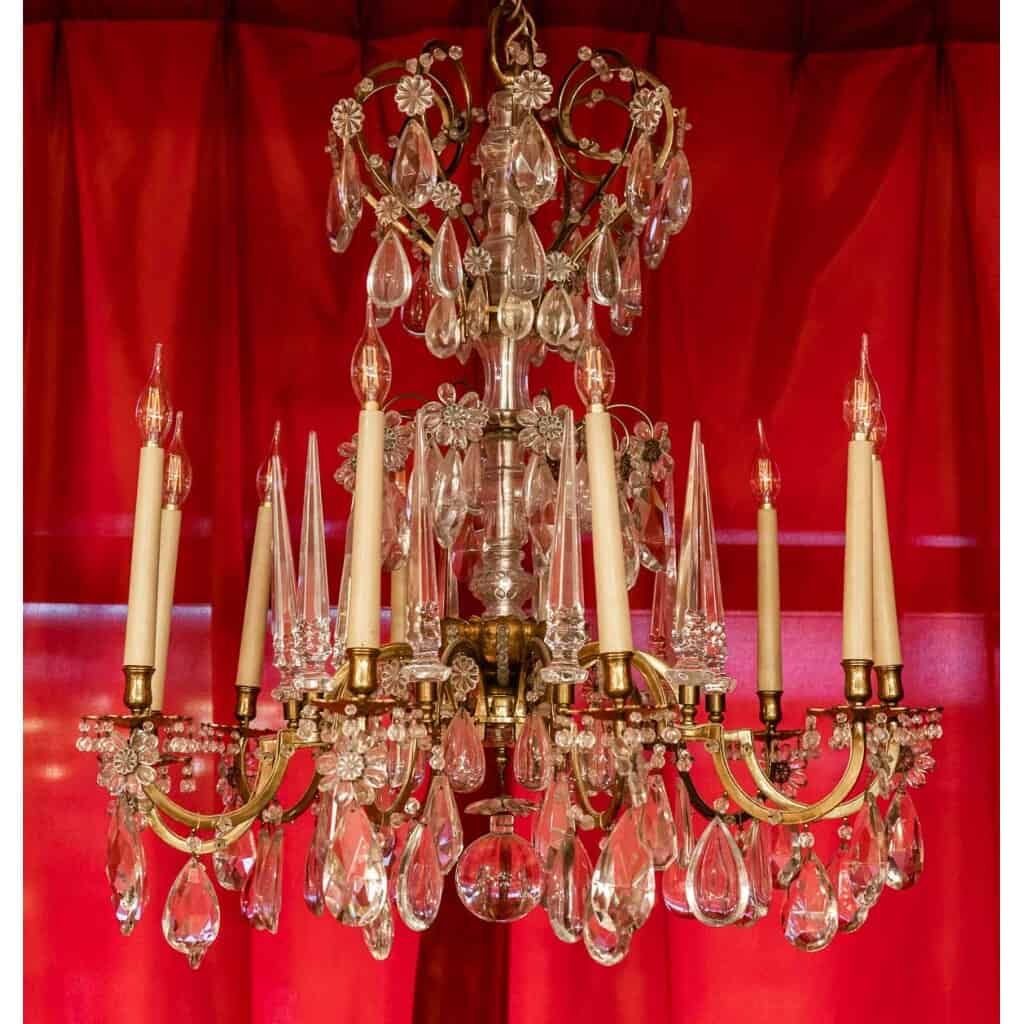 Large chandelier with 10 sconces attributed to Baguès 3