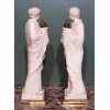 Paire de vestales en marbre. Circa 1860 10