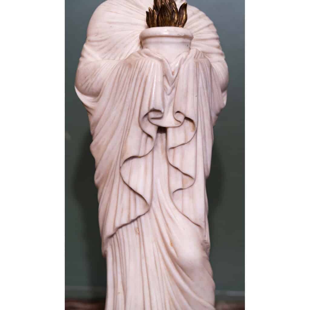 Pair of marble vestals. Circa 1860 7