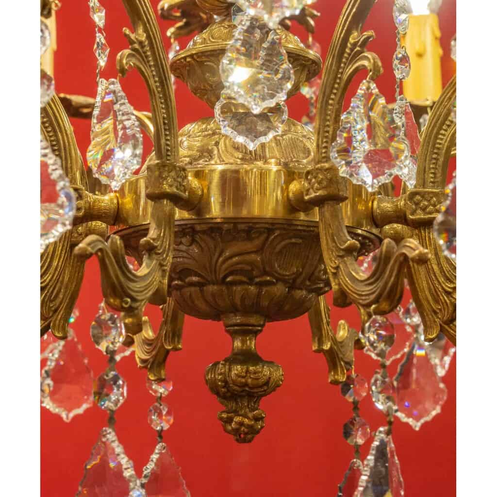 Gilt bronze chandelier with 12 sconces 5