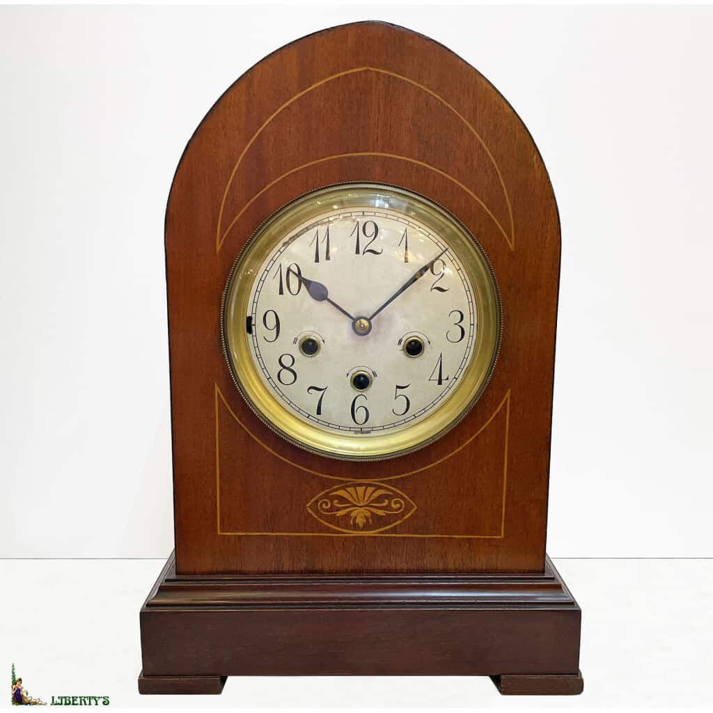 Carillon bois Art-Deco avec sonnerie son Westminster aux heures, demis et quarts de Junghans, haut. 39.5 cm, (Deb XXe) 3