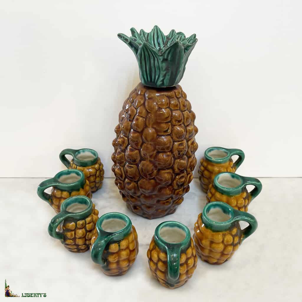 Pineapple liqueur set, high. 21 cm, (1950-1960) 3