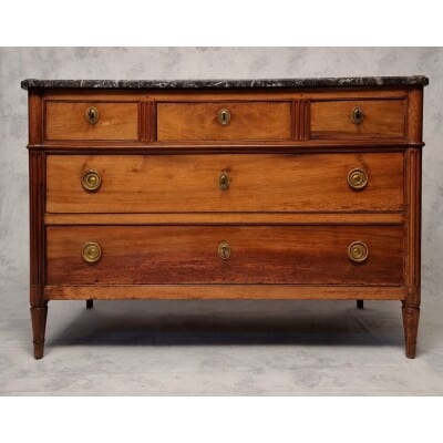 Louis Period Commode XVI – Molded Walnut – 18th