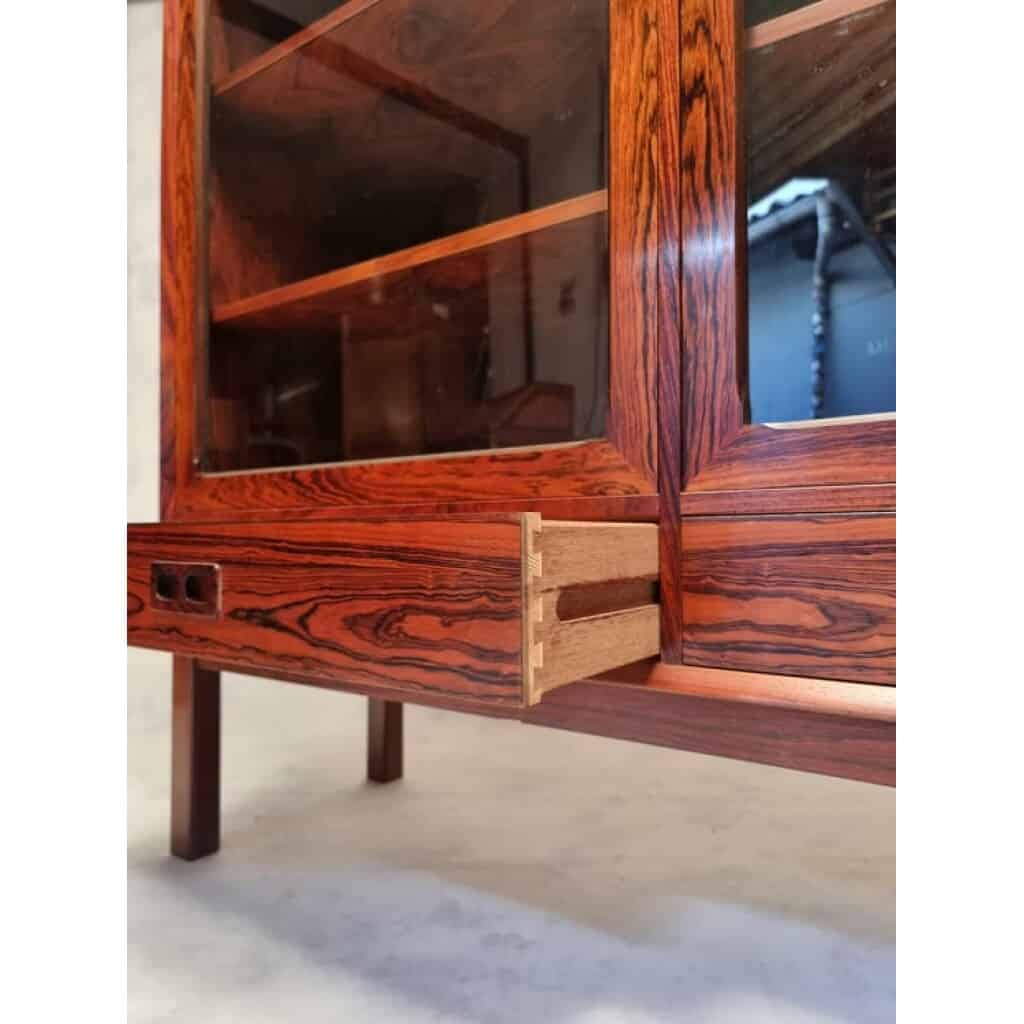 Vitrine De Style Scandinave – Travail Français – Palissandre De Rio – Ca 1960 14