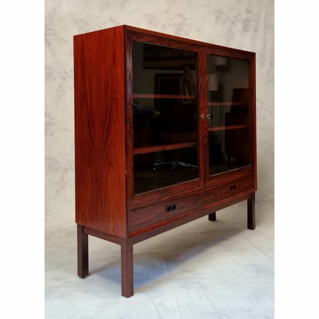 Vitrine De Style Scandinave – Travail Français – Palissandre De Rio – Ca 1960 6