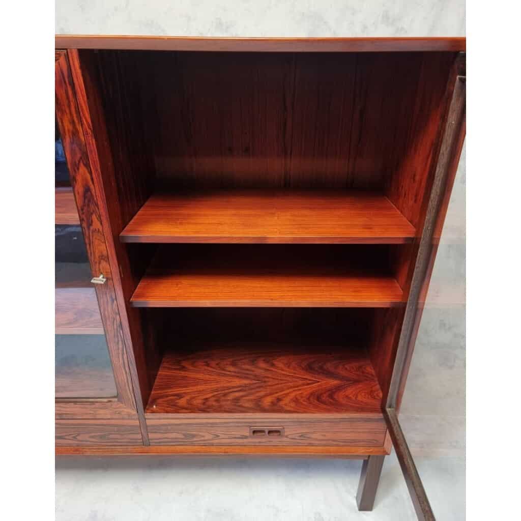Vitrine De Style Scandinave – Travail Français – Palissandre De Rio – Ca 1960 9