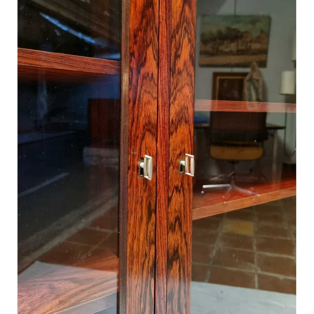Vitrine De Style Scandinave – Travail Français – Palissandre De Rio – Ca 1960 16